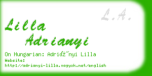 lilla adrianyi business card